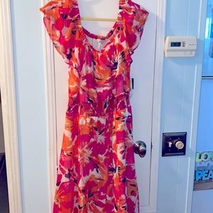 Beautiful floral off the shoulder dress